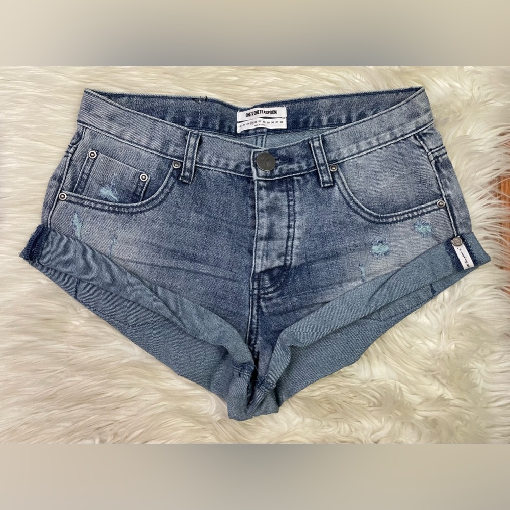 One Teaspoon Dark Wash Jean Shorts
